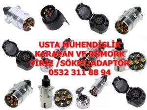 RÖMORK KARAVAN 7 PİNLİ PİRİZ SOKET PİRİZ SOKET DÖNÜŞTÜRÜCÜ USTA MÜHENDİSLİK 05323118894